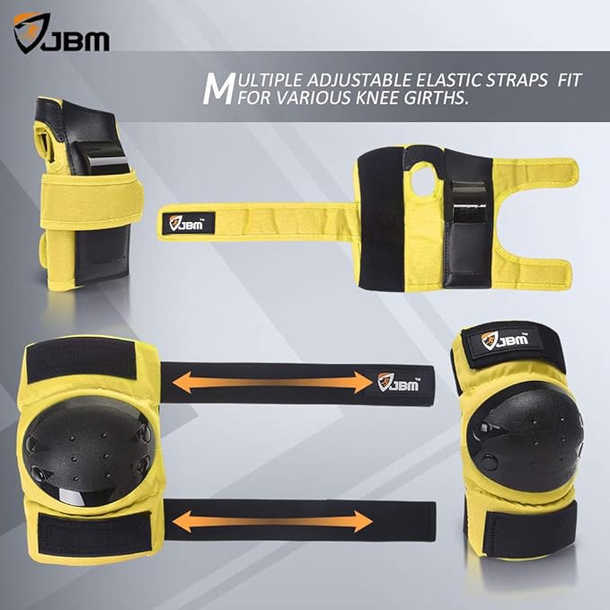 JBM Adult & Kids Knee Pads Elbow Pads and Wrist Guards for Inline Skating, Roller Skating, Skateboarding, Scootering-BubblyBeeBaby