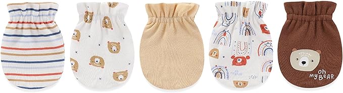 Unisex Baby Cotton Scratch Mittens For Newborn Baby Boys Girls Mittens Accessory 0-6 Months-BubblyBeeBaby
