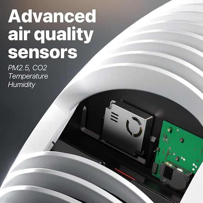 IQAir Atem X Smart Air Purifier for Large Room up to 1650 sq. ft., WiFi App Control, HyperHEPA Filters Wildfire Smoke, Viruses, Bacteria, Allergies, Asthma Triggers, Mold, Made in Germany-BubblyBeeBaby