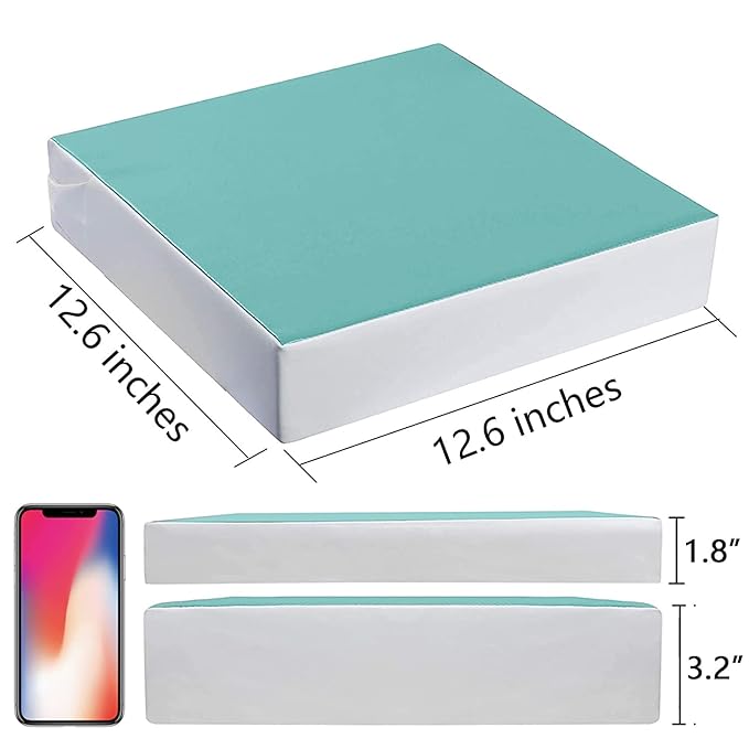 Kalawen Toddler Booster Seat for Dining Table, Upgraded 2Pcs PU Washable Straps Safety Buckle Kids Booster Seat for Table, Portable Travel Increasing Cushion for Chair-BubblyBeeBaby