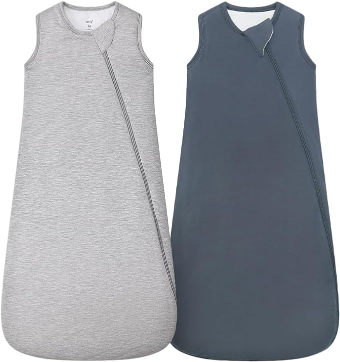 HAPIU Unisex Rayon Made from Bamboo Baby Sleep Sack TOG 1.0, 2-Way Zipper YKK, Wearable Blanket Baby-BubblyBeeBaby