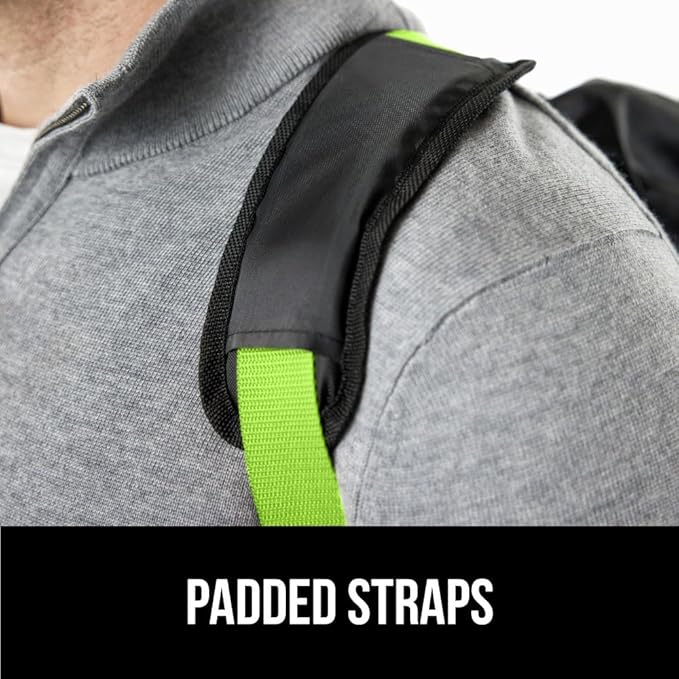 GORILLA GRIP Car Seat Travel Bag for Airplane Gate Check, Easy Carry Backpack Bags Cover Carseats, Infant Baby Carriers and Toddler Booster Seats for Airport, Child Air Travels Essential, Fluorescent-BubblyBeeBaby