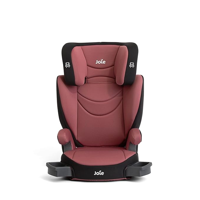 Joie Basil Highback and Backless Booster Car Seat for Big Kids 4 to 12 Years Old, Lightweight 2-in-1 Design (Crimson)-BubblyBeeBaby