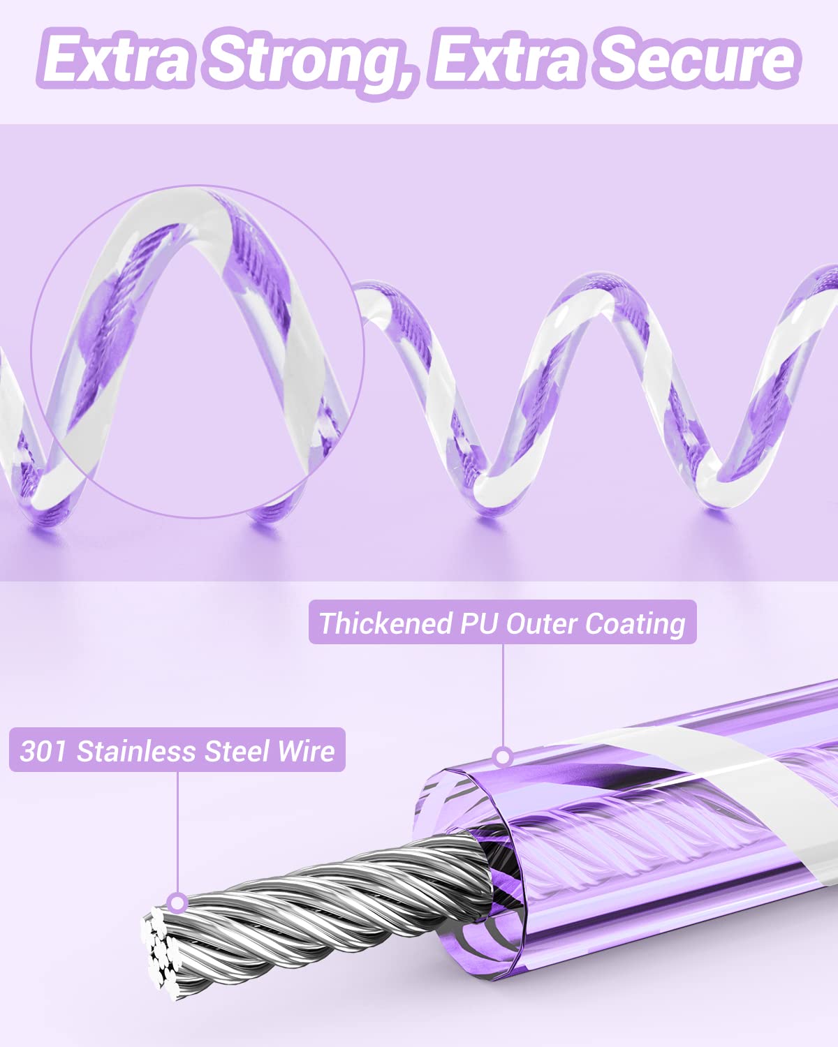 Dr.meter Anti Lost Wrist Link, 2 Pack Toddler Safety Leash with Key Lock, Reflective Child Walking Harness - Dual 8.2ft Length Blue & Purple Kids Leash for Store Mall Airport Theme Park Trip