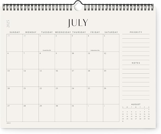 Jotsome Wall Calendar 2025-2026, Academic Monthly Wall Calendar From July 2025 to December 2026 14.2x11.2 inch for Home and Office, Easy Planning-BubblyBeeBaby