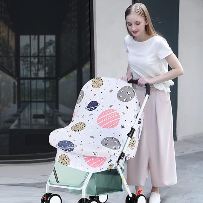 Yoofoss Nursing Cover Breastfeeding Scarf - Baby Car Seat Covers, Infant Stroller Cover, Carseat Canopy for Girls and Boys-BubblyBeeBaby