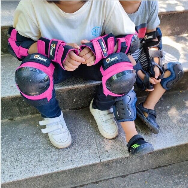 JBM Adult & Kids Knee Pads Elbow Pads and Wrist Guards for Inline Skating, Roller Skating, Skateboarding, Scootering-BubblyBeeBaby