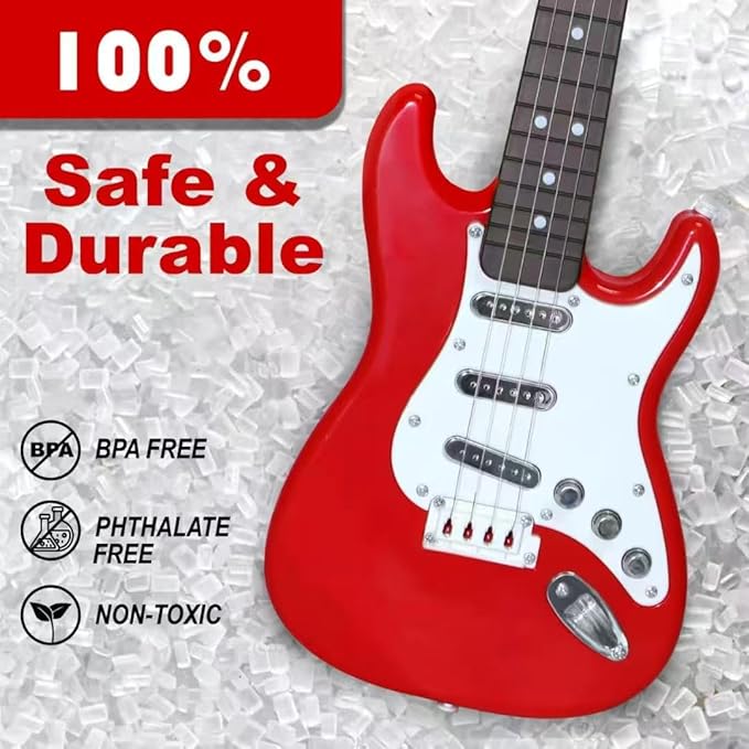 16inch Mini Guitar Toy for Kids and Beginners, Electric Guitar with Strap for Toddlers and Boys and Girls Instrument Toys-BubblyBeeBaby
