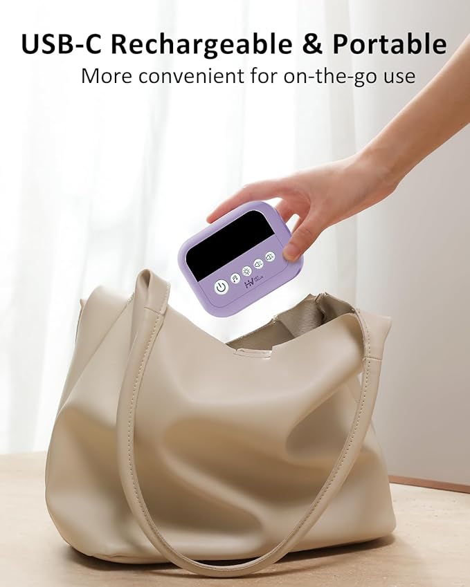 HEYVALUE Nasal Aspirator for Baby, Hospital Grade Nose Sucker with 9 Levels Suction, Night Light and Nursery Rhyme Soothing, Electric Nose Suction for Baby with Food-Grade Silicone Tips Purple-BubblyBeeBaby