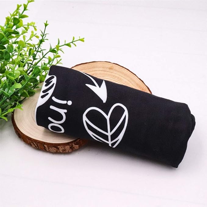 Car Seat Covers for Babies, No Touching Sign Car seat Canopy, Infant Stroller Covers for Newborn Girl Boy, Multiuse Nursing Covers for Breastfeeding, Ultra-Soft Breathable, High Chair Cover, Black-BubblyBeeBaby