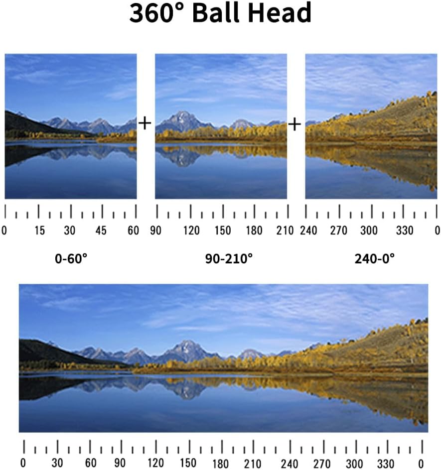 Portable Mini Tripod, 18.9" / 48cm Desk Tabletop Stand with 360° Ball Head, Compact Desktop Barcket for DSLR Camera Video Camcorder, Smartphone Shooting