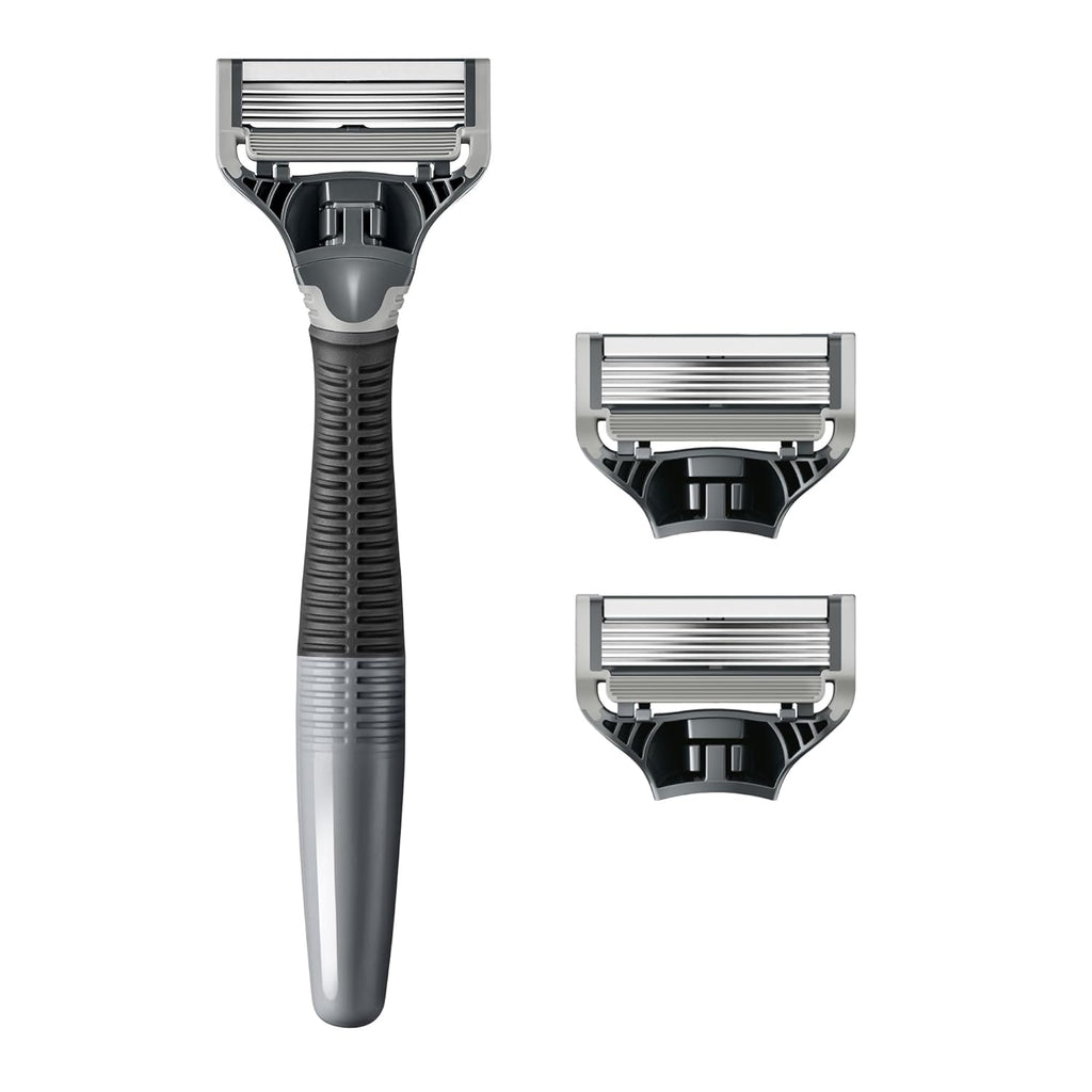 Harry's Shaving Kit for Men - Razor Handle and 3 Razor Blade Refill Cartridges - Charcoal