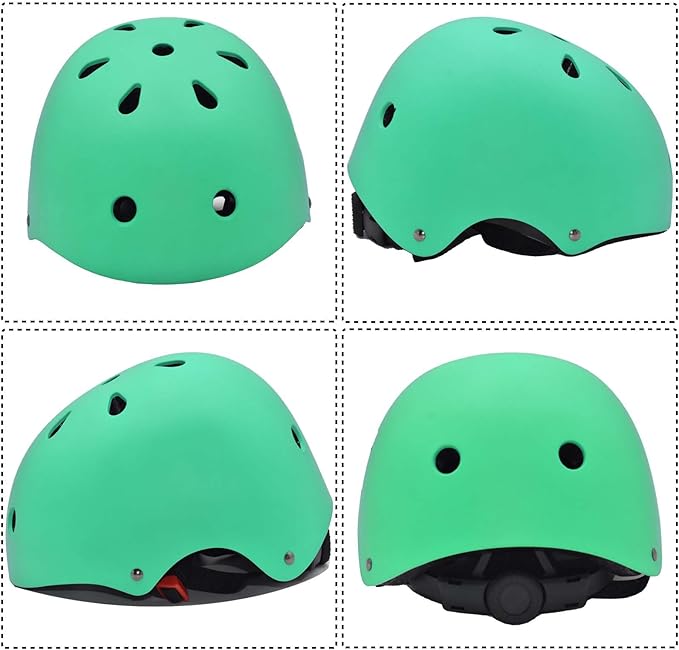 Kids Bike Helmet Set Adjustable for Children, Boys, Girls and Teenagers Aged 3-8 Years Includes Elbow, Knee, Wrist Guards Children's Helmet Protection Set for Bikes SkateboardsRollerskates-BubblyBeeBaby