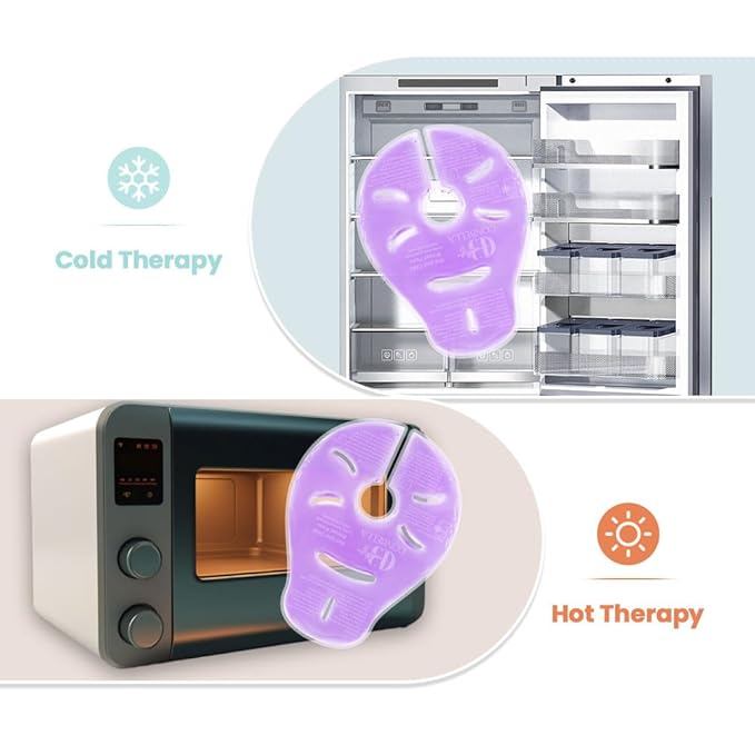 2 Larger Breast Ice Packs with Soft Covers and 6 Breast Pads for Leaking Milk, Hot and Cold Breast Therapy Packs, Breastfeeding Essentials for Relief of Clogged Ducts, Nipple Pain, Engorgement-BubblyBeeBaby