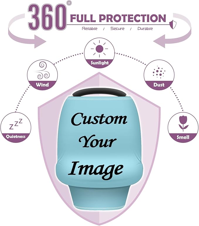 Baby Car Seat Stroller Cover Nursing Cover New Mom Breastfeeding Scarf Soft Stretchy Infant Carrier Cover Car Canopy Coverage-BubblyBeeBaby