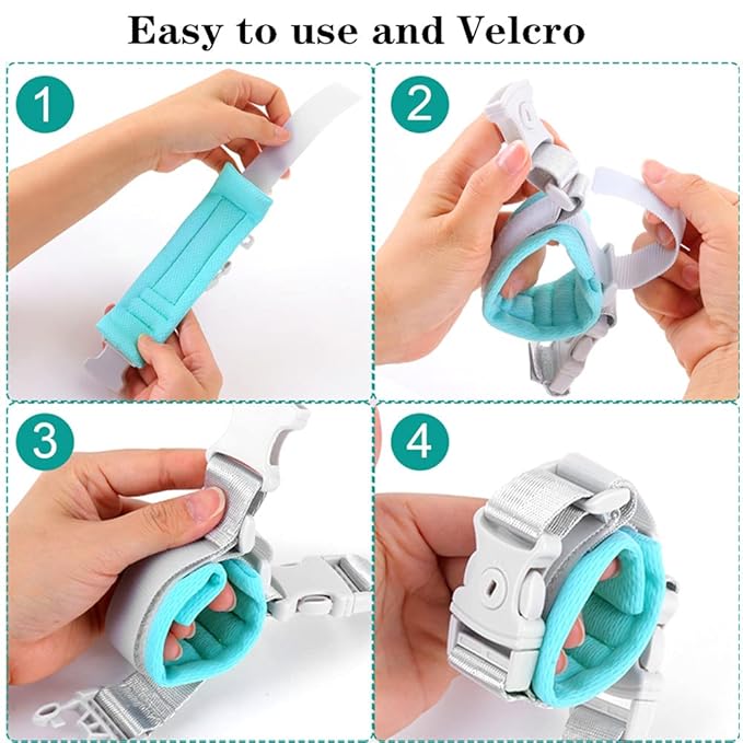 2 in 1 Baby Leash Anti Lost Wrist Link for Toddlers Toddler Harness,Baby Leash,Leash for Toddlers,Wrist Leashes（Green 2.5M)-BubblyBeeBaby