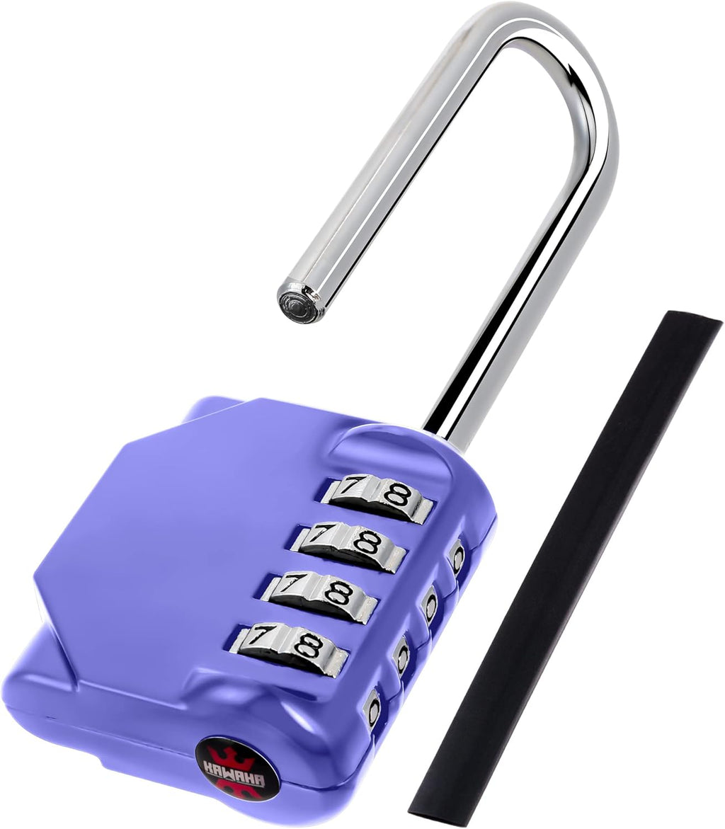 CL21VP 2.6 Inch Long Shackle Combination Lock, 4 Digit Combination Padlock Set Your own Combination for Gym Locker Lock, School, Gates, Doors, Toolbox, Hasps and Storage (Very Peri (L) *1)