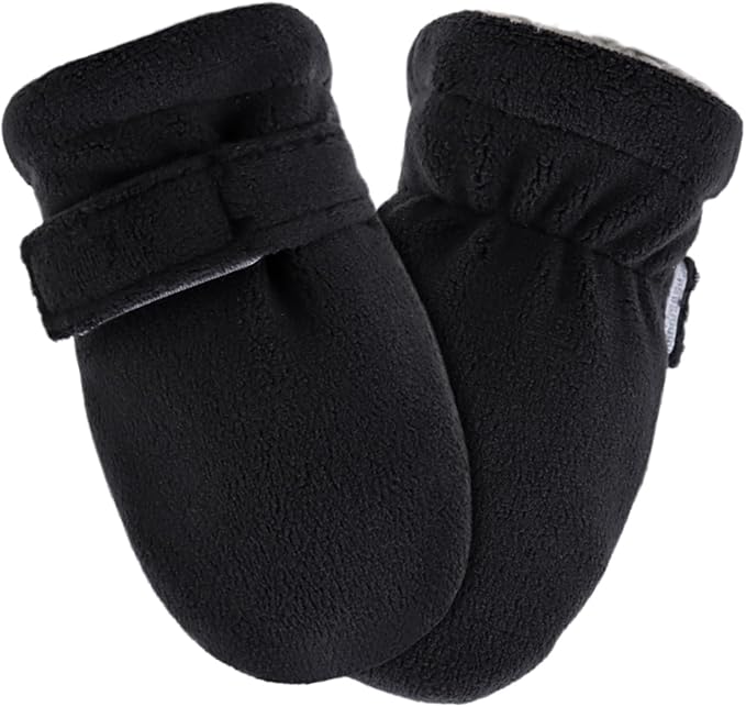 Zsedrut No Scratch Baby Mittens Toddler Infant Fleece Lined Gloves Winter Warm Mitten for Baby Boys Girls-BubblyBeeBaby