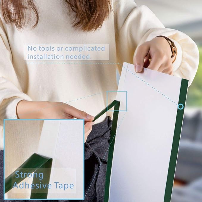 2 PCS AILUOQI Door Jam Shield Finger Pinch Guard for Baby Proofing, Kids, Hinge Cover Pinch Guard for 90 & 180 Degree Doors Frame & Baby Gate. 47.2" H, 6.7" W. 2 Pieces Set-BubblyBeeBaby