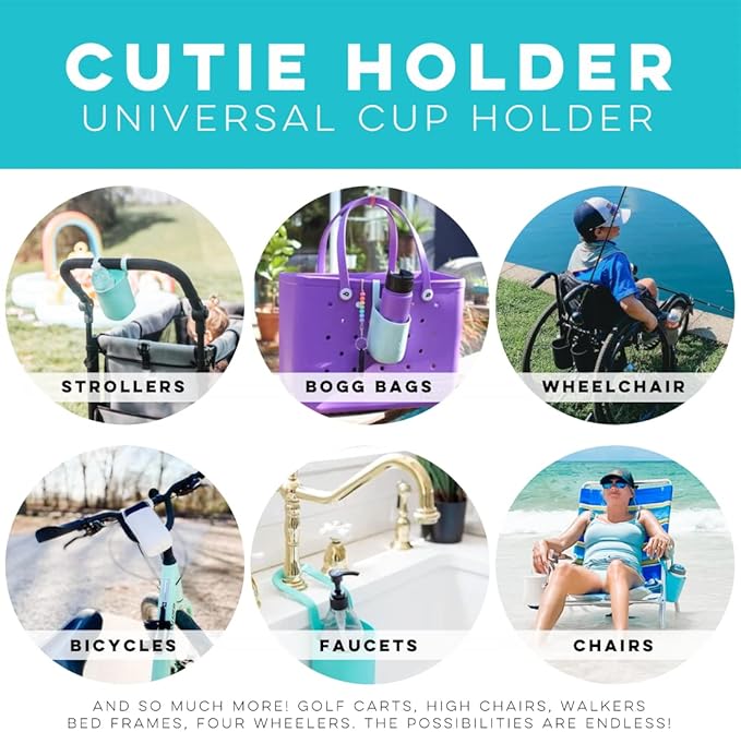 Ryan & Rose Cutie Holder Universal Stroller Cup Holder (Breeze)-BubblyBeeBaby