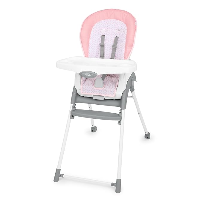 Ingenuity Trio Foldaway 6-in-1 Baby High Chair, 6 Ways to Use, Toddler Chair, Foldable Legs, 6M-5Y-BubblyBeeBaby