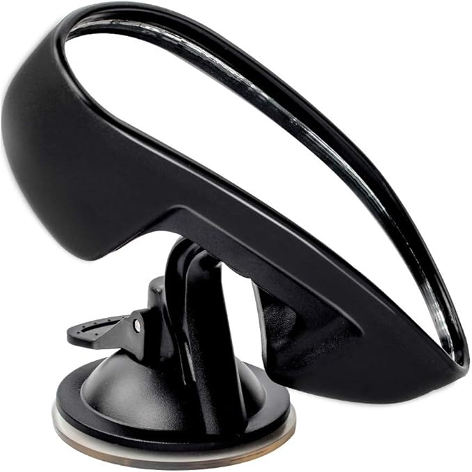 GES Rear View Mirror - 360 Degree Adjustable, Strengthen Suction Cup for Car - 5.9 x 2.2Inch - Black-BubblyBeeBaby