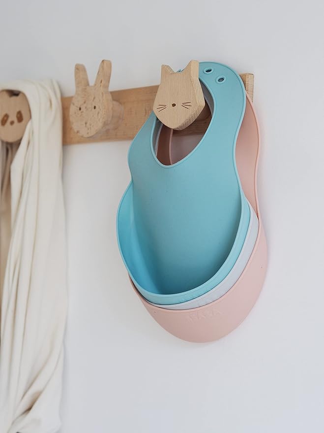 BEABA Silicone Baby Bib, Made with Soft Supple Silicone, Baby Bibs with Baby Food Catcher, Baby Essentials for Baby Feeding-BubblyBeeBaby