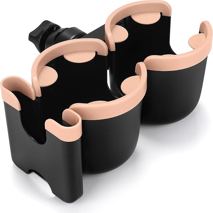 Accmor Stroller Cup Holder with Phone Holder, Bike Cup Holder, Universal Cup Holder for Uppababy Nuna Doona Strollers, 2-in-1 Cup Phone Holder for Stroller, Bike, Wheelchair, Walker, Scooter-BubblyBeeBaby