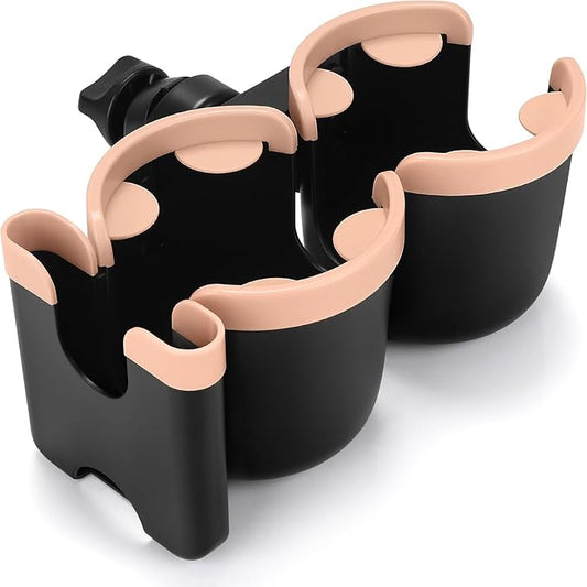 Accmor Stroller Cup Holder with Phone Holder, Bike Cup Holder, Universal Cup Holder for Uppababy Nuna Doona Strollers, 2-in-1 Cup Phone Holder for Stroller, Bike, Wheelchair, Walker, Scooter-BubblyBeeBaby