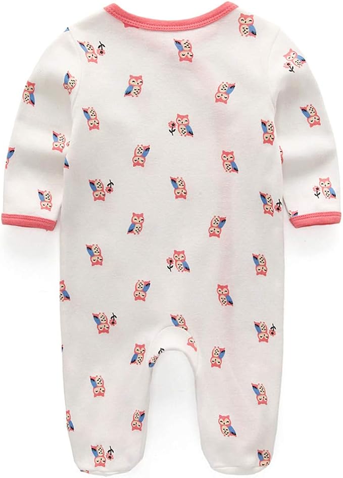 Kiddiezoom Baby and Toddler Boys'Snug Fit Footed One-Piece Romper Jumpsuit Cotton Cotton Footed Outfit-BubblyBeeBaby