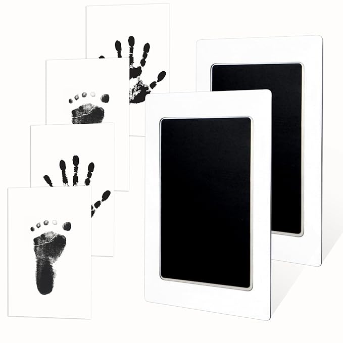 1-Pack Clean Touch Ink Pad for Baby Handprints and Footprints, Baby Footprint Kits,Inkless Hand and Footprint Kit,No Mess Ink Pad for Baby Hand and Footprints,Baby Shower Gifts for New Moms-BubblyBeeBaby