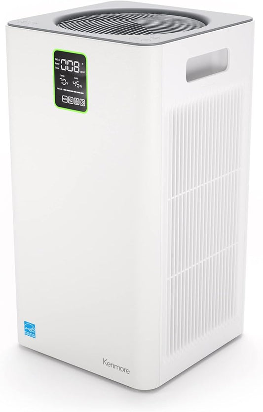 Kenmore PM3020 Air Purifiers with H13 True HEPA Filter, Covers Up to 1500 Sq.Foot, 24db SilentClean 3-Stage HEPA Filtration System, 5 Speeds for Home Large Room, Kitchens & Bedroom-BubblyBeeBaby