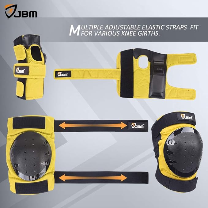 JBM Adult & Kids Knee Pads Elbow Pads and Wrist Guards for Inline Skating, Roller Skating, Skateboarding, Scootering-BubblyBeeBaby