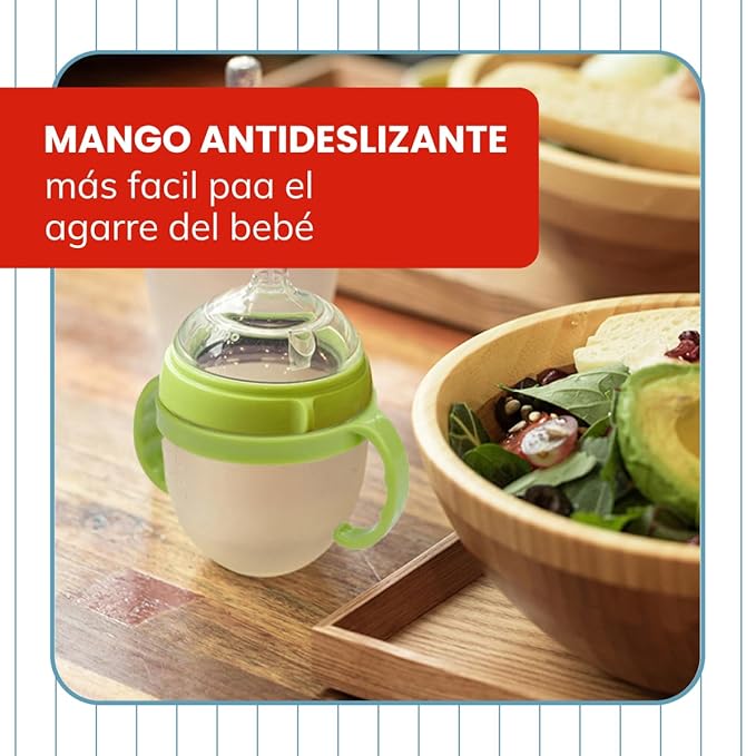 Botabee Baby Bottle Handle Grip for Comotomo 5 Ounce and 8 Ounce Silicone Bottles - Pack of 3 (Green)-BubblyBeeBaby