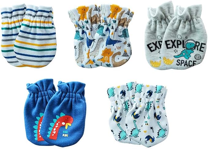 Unisex Baby Cotton Scratch Mittens For Newborn Baby Boys Girls Mittens Accessory 0-6 Months-BubblyBeeBaby