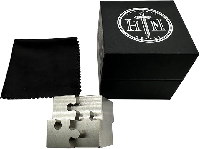 Heavenly Metals 4-Piece Cube 3D Puzzle for Adults – Stainless Steel Desk Toy and Fidget, Zero Tolerance Wire EDM Cut Office Gift for Men & Women-BubblyBeeBaby