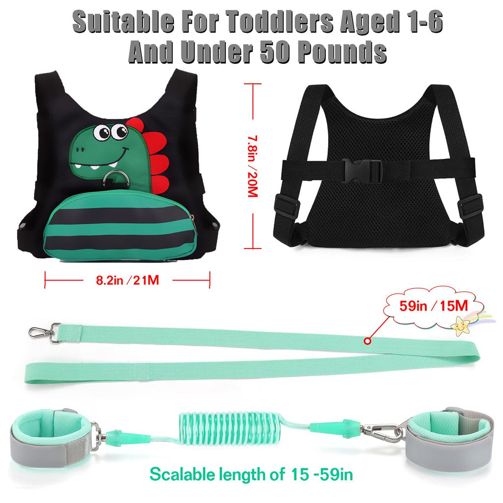 Toddler Leash for Kids-Baby Child Harness with Anti Lost Wrist Link for Boys/Girls