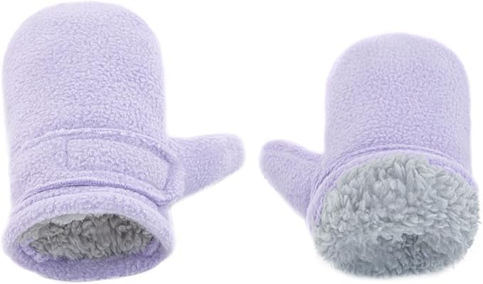 BAVST Baby Toddler Winter Mittens Girls Warm Fleece Lined Gloves Kids Sherpa Lined Mittens for Boys-BubblyBeeBaby