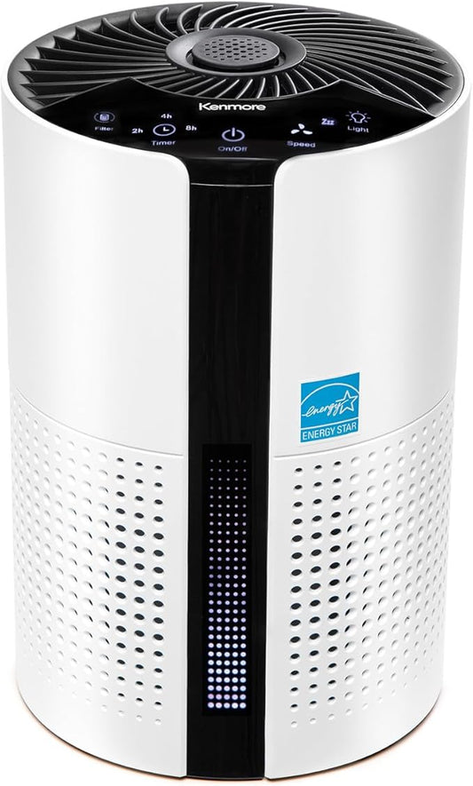 Kenmore PM1010 Air Purifiers for Bedroom Up to 348 Sq.Foot with H13 True HEPA Filter, Child Lock, Sleep Mode for Small Rooms-BubblyBeeBaby