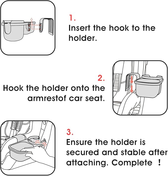 SnackPod Child Cup & Snack Holder for Convertible Car Seats & Strollers - BPA Free - Grey-BubblyBeeBaby