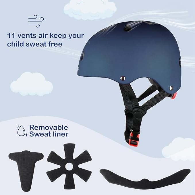 KAMUGO Kids Bike Helmet,Toddler Helmet Adjustable Kids Bicycle Helmet Girls Or Boys Ages 2-8/8-14 Years Old Multi-Sports for Cycling Skateboard Scooter-BubblyBeeBaby