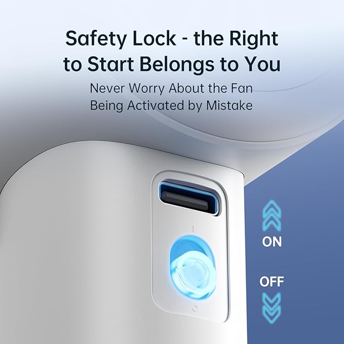 JISULIFE Portable Handheld Fan, Speed(1-100) Adjustable Turbo Mini and 3600mAh Battery Rechargeable Personal Fan, Digital Display, Gifts for Women Men Travel/Camping/Outdoor-White-BubblyBeeBaby