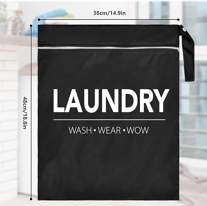 2 Pcs Large Travel Laundry Bag Waterproof Wet Dry Bag Washable Dirty Clothes Bag for Gym Clothes Laundry Wet Clothes Swimming Yoga-BubblyBeeBaby