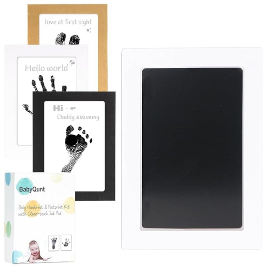 Inkless Baby Hand and Footprint Kit,Clean-Touch Ink Pad Kit,Safe No Mess Printing Infant Hand Foot Stamp,1 Pack Newborn Inkless Print Pads Best Keepsake or Gifts for Family-BubblyBeeBaby