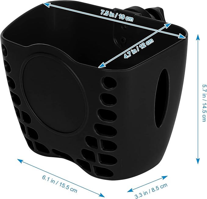 Accmor Stroller Cup Holder Basket, Universal Cup Holder, Bike Bottle Holder, 360° Rotatable Large Caliber Drinks Holder for Stroller, Bike, Wheelchair, Walker-BubblyBeeBaby