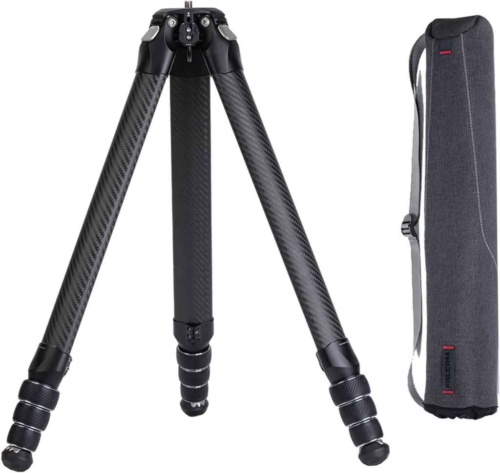 FALCAM TreeRoot Carbon Fiber Medium Tripod, 4-Section Legs, 50kg Vertical Load, 30mm Large Diameter, Quick Lock Tripod Only-T00A4901