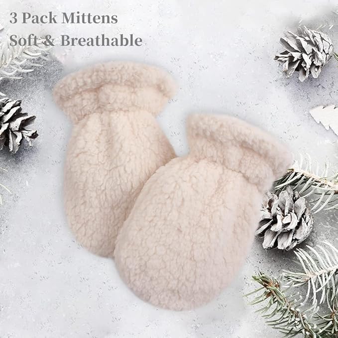 Zsedrut Baby Boys Winter Glove Warm Toddler Infant Girls Mittens Fleece Lined Gloves 1-7 Years-BubblyBeeBaby
