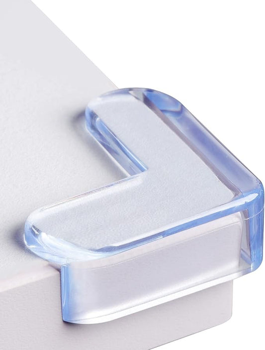 24 Pack Corner Protector for Baby: Baby Proofing Safety Corner Clear Furniture Tablet Corner Protection| Protectors Guards, Baby Proof Bumper & Cushion to Cover Sharp Furniture & Table Edges(L Shape)-BubblyBeeBaby