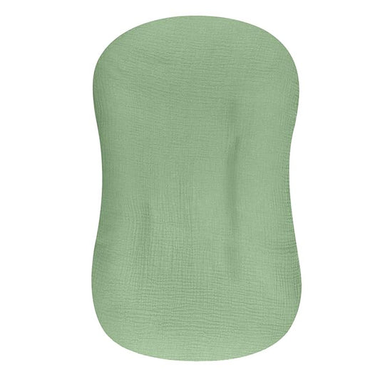 Hooyax Muslin Baby Lounger Cover, 100% Cotton Durable Newborn Lounger Cover, Soft and Breathable Infant Lounger Cover for Boys Girls, Covers Only (Green)-BubblyBeeBaby