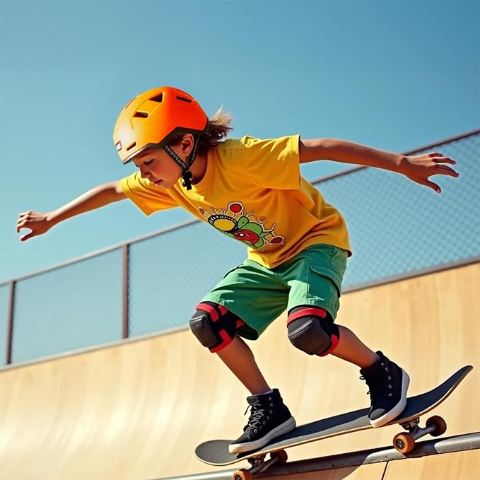 Kid Bike Helmets for Boys and Girls | Fit Head 51-54cm Circumference | CPSC & NTA-8776 Dual Certified | Multi-Sport Helmets with LED Lights, Magnetic Buckle, Detachable Visor-BubblyBeeBaby